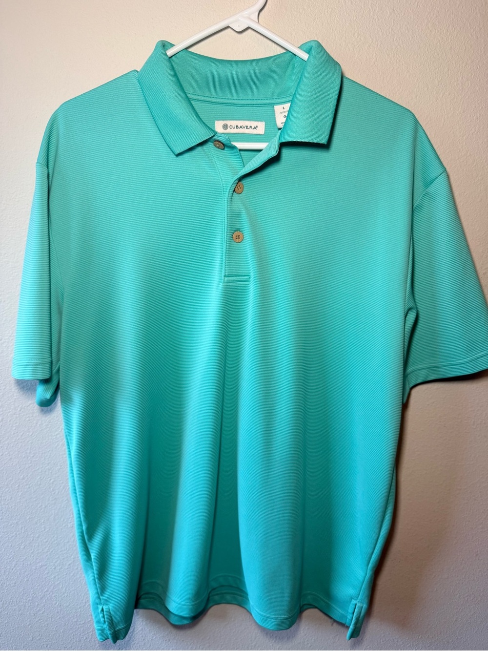 Cubavera Men's Teal Green Short-Sleeve Polo